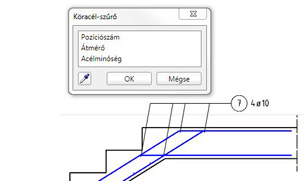 Szűrés köracélelemek szerint allplan