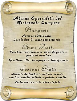 Az olasz konyha étlap (x) csurtusék utazásai