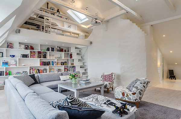 Okos design ötletek egy stockholmi tetÅtéri lakásból design ... Tetőtéri gyerekszoba ötletek
