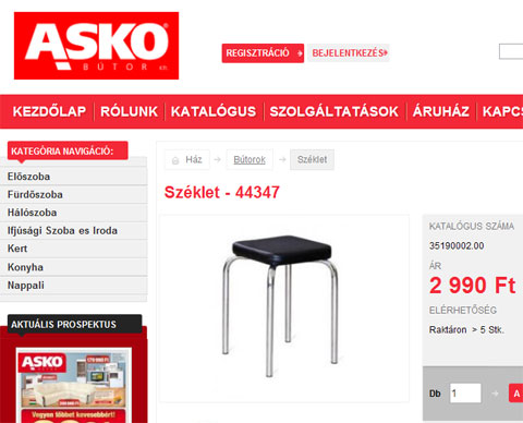 Székletet árul az asko tékozló homár