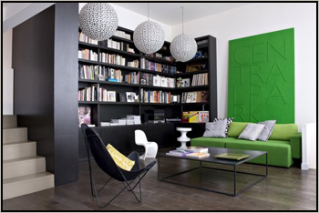 Lakás és design Zöld szürke nappali