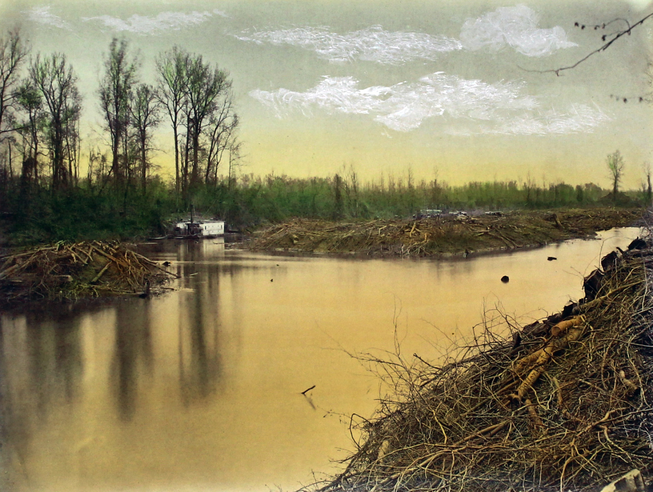 Fotó: Robert B. Talfor<br />Plate VI of the photographic album Photographic Views of Red River Raft<br />1873<br />Hand-coloured albumen print, mounted recto only to pages with a stylised U.S. Corps of Engineers printed border<br />7 x 9¼ inches (17.8 x 23.5 cm)<br /><br />