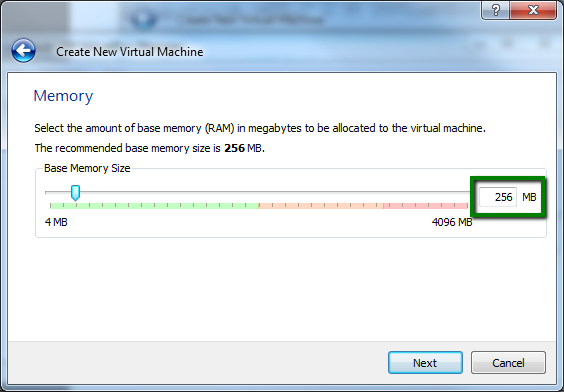 ax86-virtualbox-newvm-memory Allocate Memory