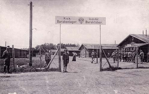 A tápiósülyi katonai tábor bejárata 1907-ben