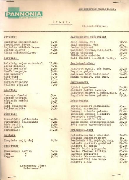 Lajosforrás Turistaház retro gastro