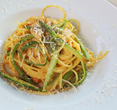 Spárgás carbonara spagetti