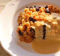 Almás crumble mennyei bourbon krémmel