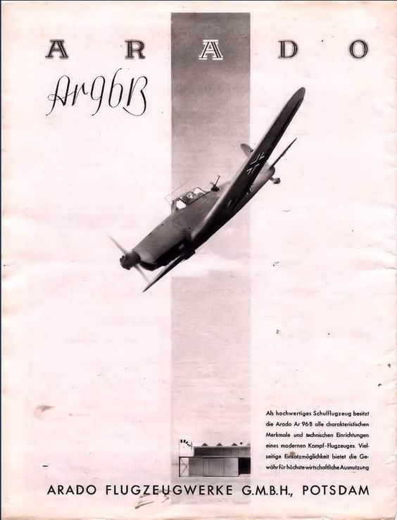 Az Arado Flugzeugwerke reklámja Ar 96 repülőgéppel