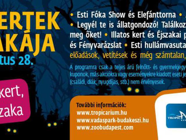 Ma éjjel negyedik alkalommal Állatkertek Éjszakája!