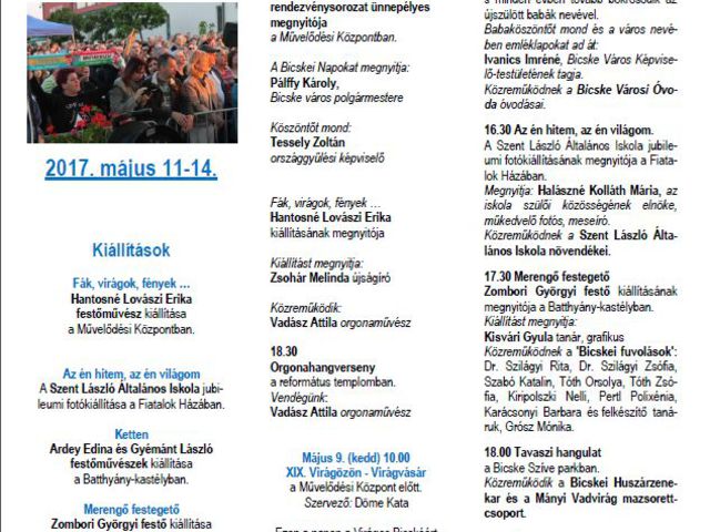 Itt a 36. Bicskei Napok Programja!