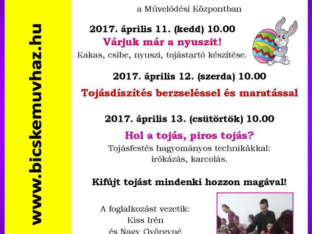 Szünidei húsvétváró játszóházak Bicskén!