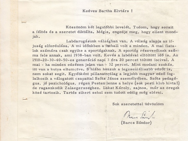 Barcs Sándor már 1975-ben megmondta, mi a baj a magyar futballal!