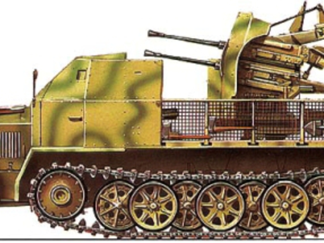 SdKfz. 7/1 légvédelmi féllánctalpas