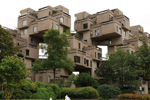 A Habitat 67 lakóépület Montréalban.