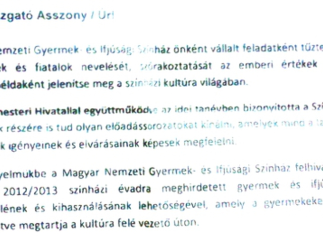 Magánszínházat ajánl az iskoláknak a főpolgármester-helyettes