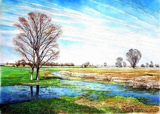 SALAMONTA, SZENTISTVÁN - Tájkép, 2012 - Tus, gouache, karton - 30 X 42 cm_1.jpg