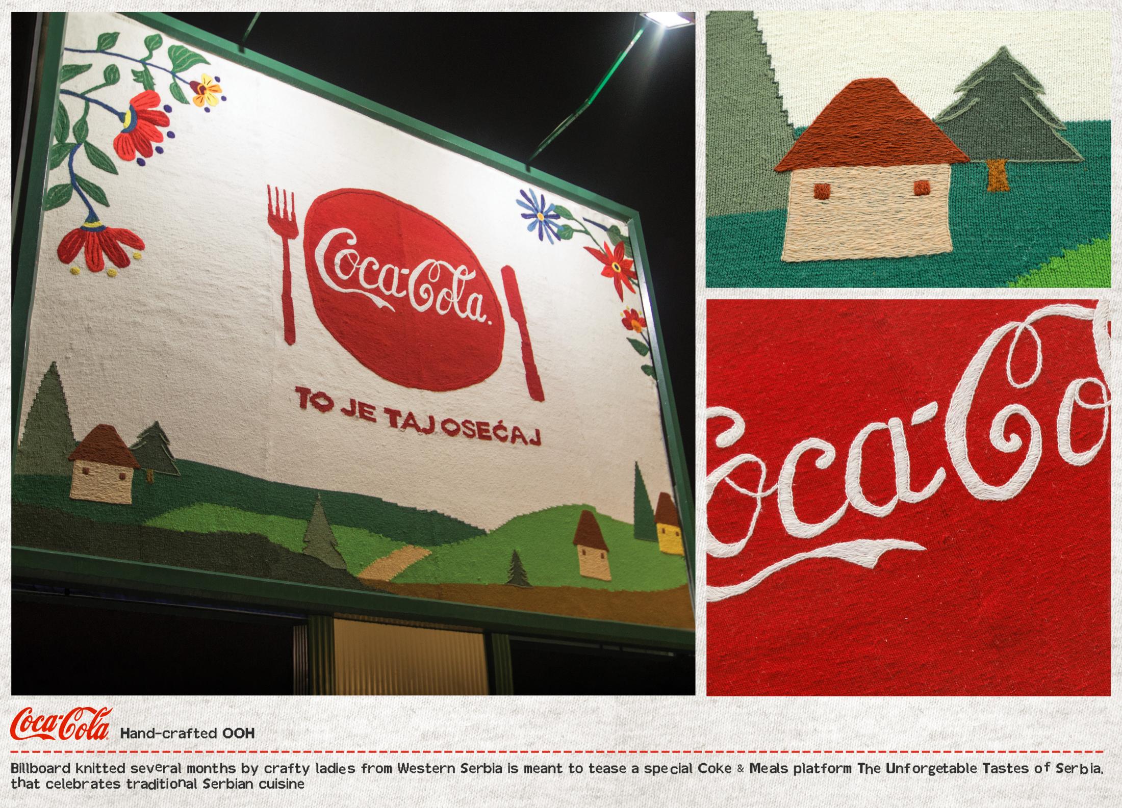 Coca-Cola handmade billboard