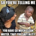 so you have so much clean water that you shit in it?