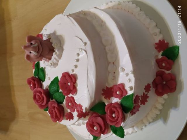 Babaváró emeletes torta- lány