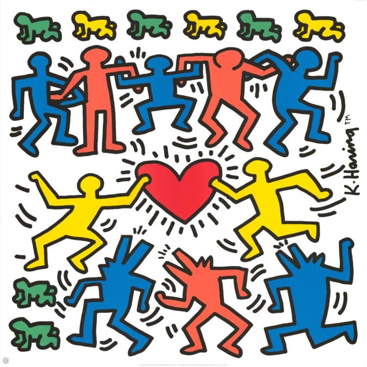 Keith Haring - Heart Unity