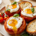Paradicsomba sült tojás mozzarellával és bazsalikommal – mediterrán reggeli újragondolva
