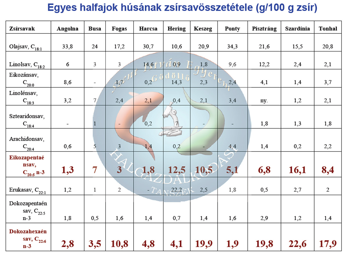 Halak omega 3 tartalma