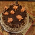 Mamika újabb tortája - dagonyázó malackák torta