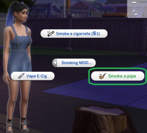 do i have to have the smoking mod for vape mod sims 4