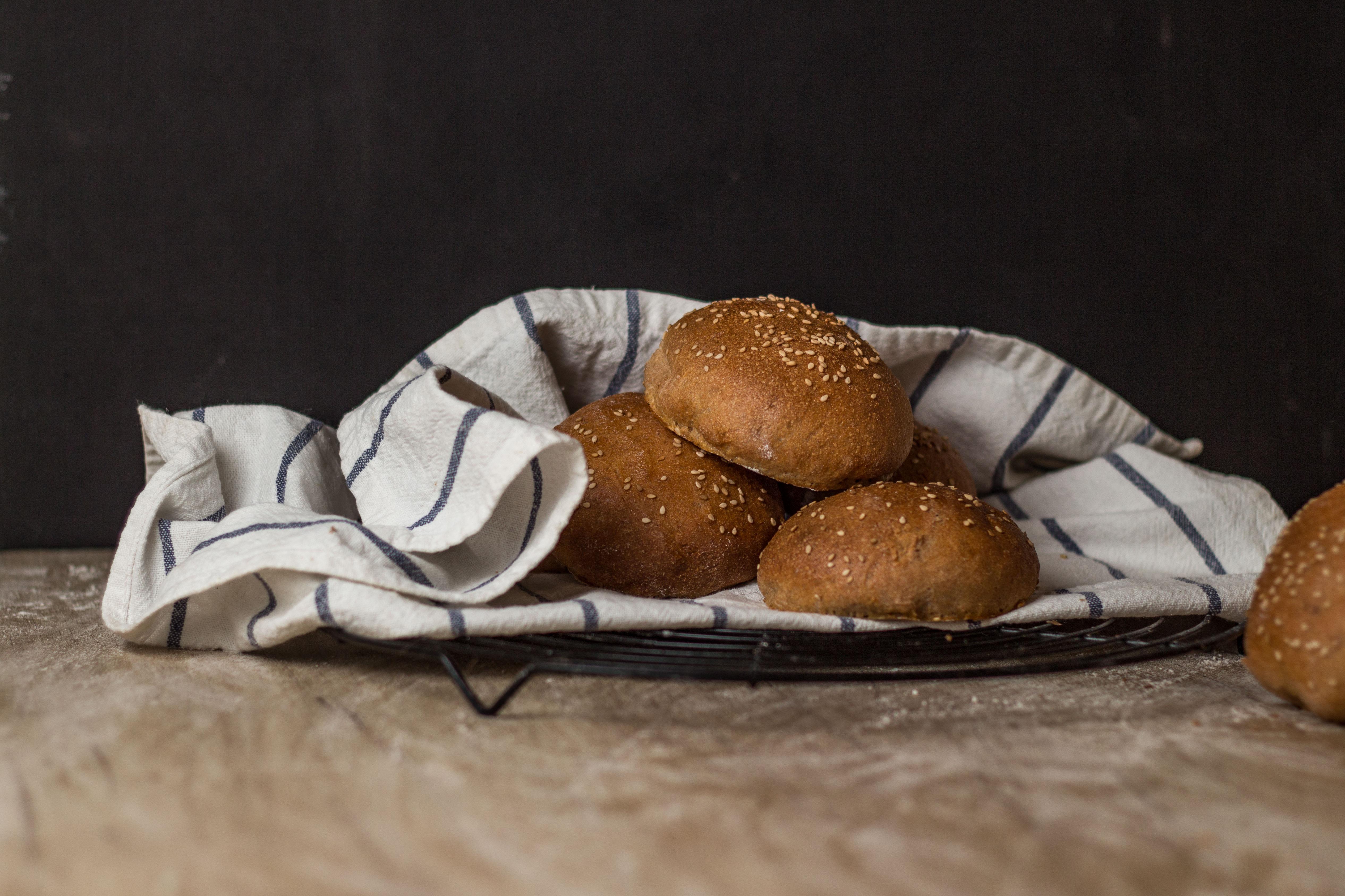 Teljes kiőrlésű hamburger zsemlék