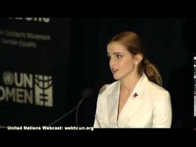 Emma Watson calls for men as advocates for gender equality