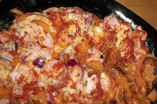 Édesburgonya alapú pizza