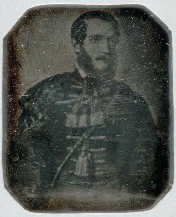 Dagerrotip repro Baraás Miklós 1847-es litojáról