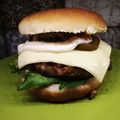 Hajdina-gomba hamburger (vega)