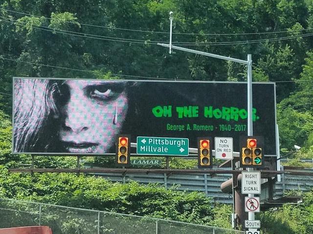 Giga Romero-emlékplakát Pittsburghben