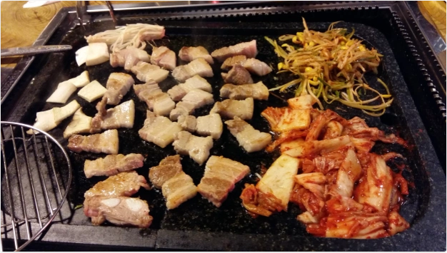 Samgyeopsal+kimchi