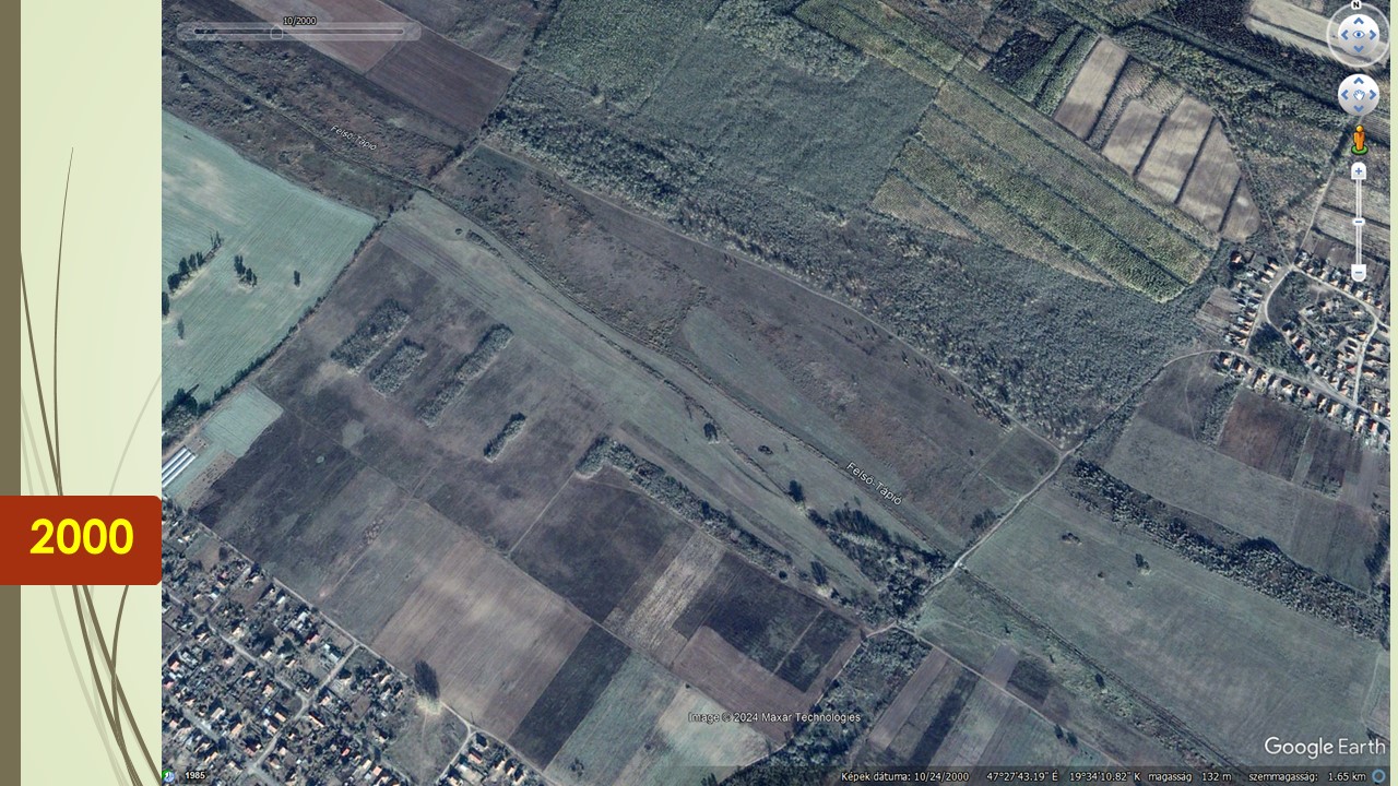 A táj általános képe. Települések, és agyonművelt szántók, és agyonművalt faültetvények. És közte sokszor a víztestek mentén marad meg a természetszerű élőhelymozaik.