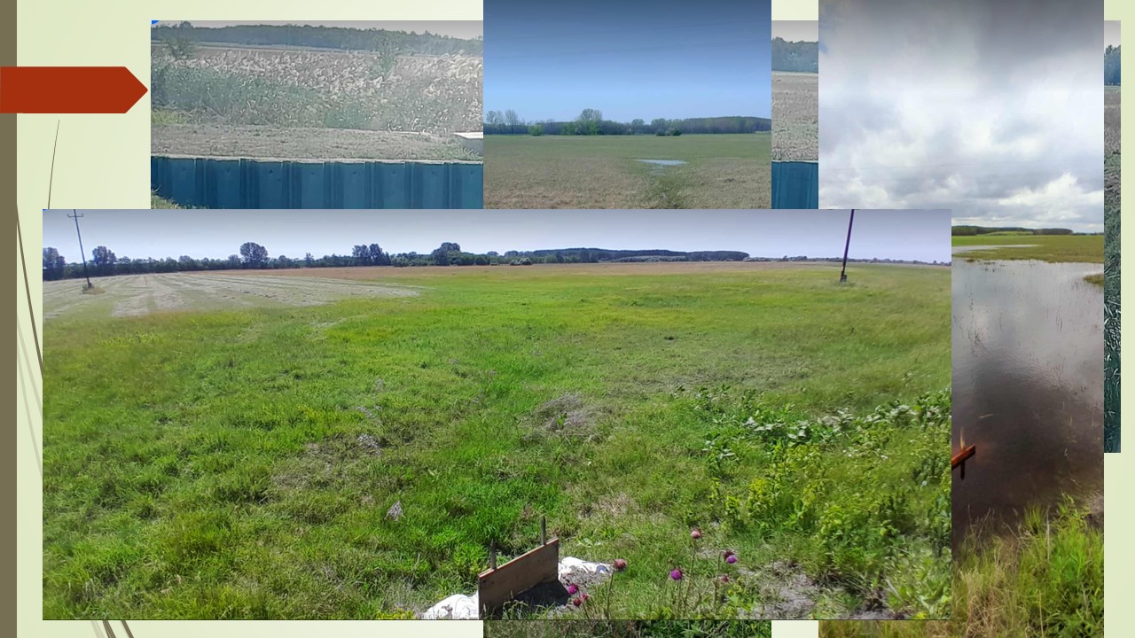 ÁÁÁ, nem látszik egymáson a képek. Szóval adott volt egy vízügyi műtárgy, eés ebbe a vizet a tájba progremnak hálá be lehetett tenni plusz két gerendát, és ez a 30 centi kiment olyan 40-50 hektárra. Ennyi. Nem varázslat, hanem a tenni akarás csodája.