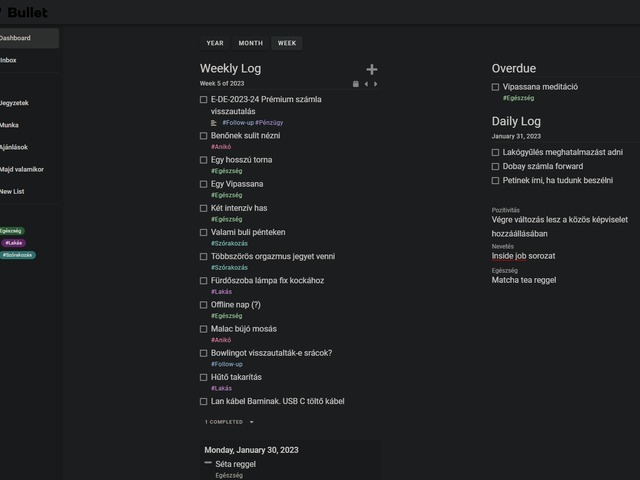 Bullet Journal - új todo alkalmazás és szemlélet