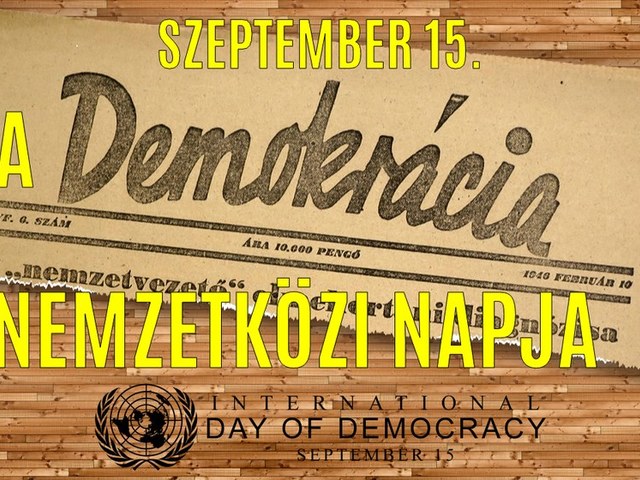 A demokrácia nemzetközi napja - szeptember 15
