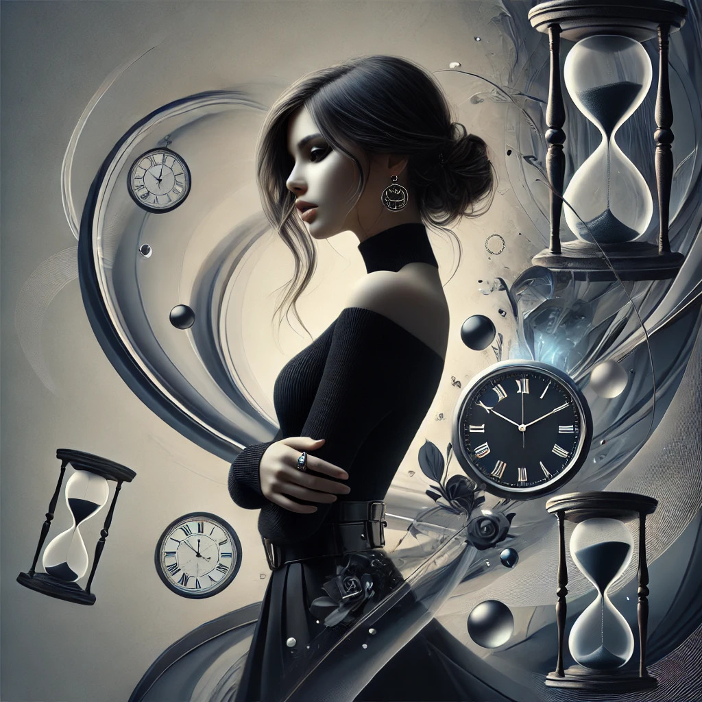anyconv_com_dall_e_2024-11-10_16_05_26_a_digital_artwork_featuring_a_young_lady_in_a_sleek_black_outfit_standing_against_a_surreal_background_that_symbolizes_the_concept_of_time_the_lady.jpg