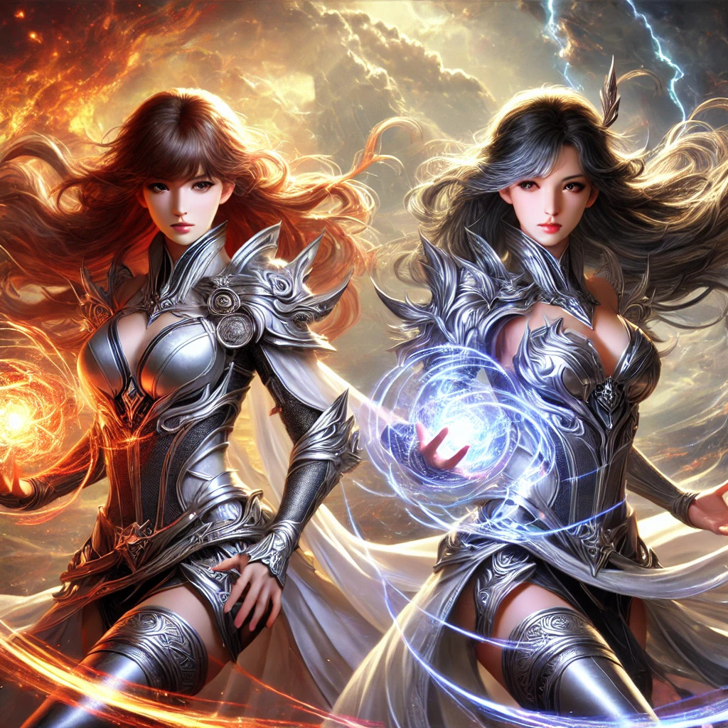 anyconv_com_dall_e_2025-01-11_15_01_13_a_dynamic_and_powerful_scene_featuring_two_warrior_women_in_silver_fantasy-style_armor_with_flowing_brown_and_black_hair_they_are_in_dynamic_poses.jpg