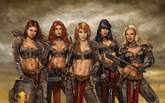 five-fantasy-girls-warrior-art-drawing_m.jpg