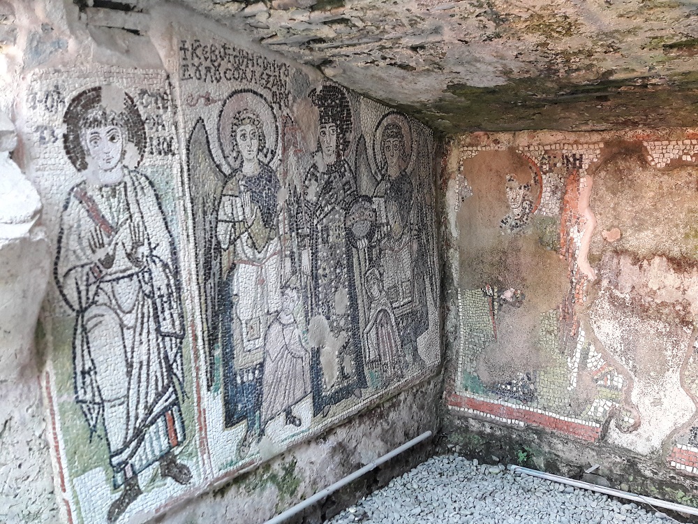 Kápolna fali mozaikja<br />Amfiteátrum, Durres