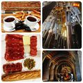 One year ago I celebrated my birthday in Barcelona. I tried many local food and visited the most famous and a little hidden places in the city. Here is my four absolutely favourite: churros with hot (melted) chocolate, dried ham, chorizo, olives, cheese from the market... And of course i visited the @basilicasagradafamilia , the most famous building of Gaudí. (It's useful to book the ticket online, you can avoid standing in the long queue) And my other favourite was the Maritime Museum. The building was a ship factory near to sea. It is as  gorgeous as the exhibition. 
#barcelona #travel #ilovetravel #traveladdict #instatravel #travelling #travellers #traveling #travelblogger #travelphotography #audreyfoody #travelholic #travelandeat #eatandtravel #churros #gaudi #sagradafamilia