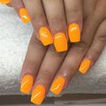 #nail #nailart #yellownails #yellow #orange #sunflowercolour