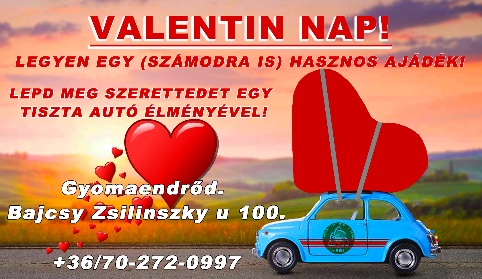 EL NE FELEJTSD! AJÁNDÉKKÁRTYÁK A SPIRIT-NÉL. Valentin Nap!