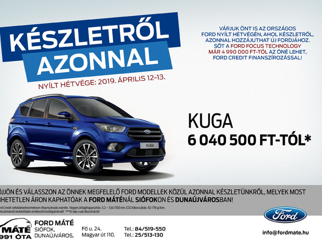 Készletről azonnal! Ford Kuga