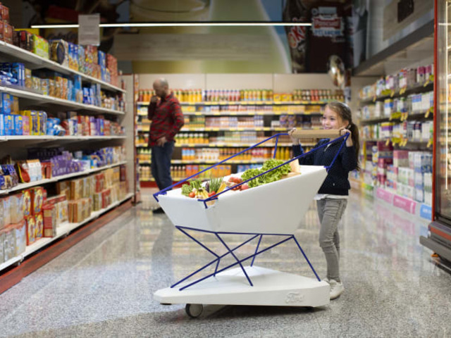 Az ‘önfékező bevásárló kocsi’ segítségével a szülők nyugodtabban vásárolhatnak a szupermarketekben