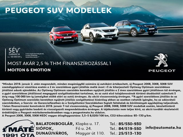 Peugeot SUV Modellek!