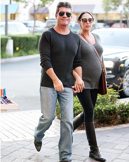 Simon-Cowell-One-Direction-dad-x-factor-Lauren-Silverman-pregnant-1d-day-twitter-baby-bump-due-date-pictures.jpg